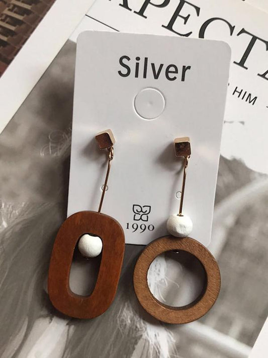 Vintage Simple Geometric Asymmetry Earrings