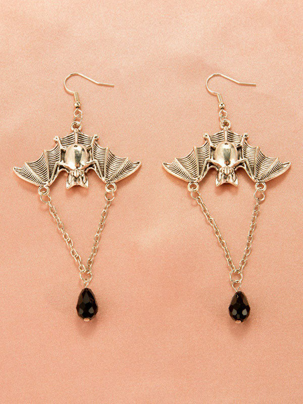 Halloween Pumpkin Skeleton Bat Earrings