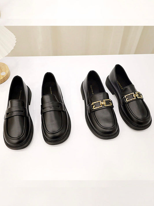 Retro Thick-soled PU Soft-soled Loafers Shoes