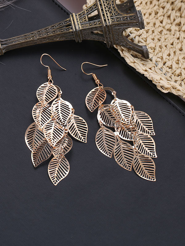 Fashion Simple Cutout Leaves Earings