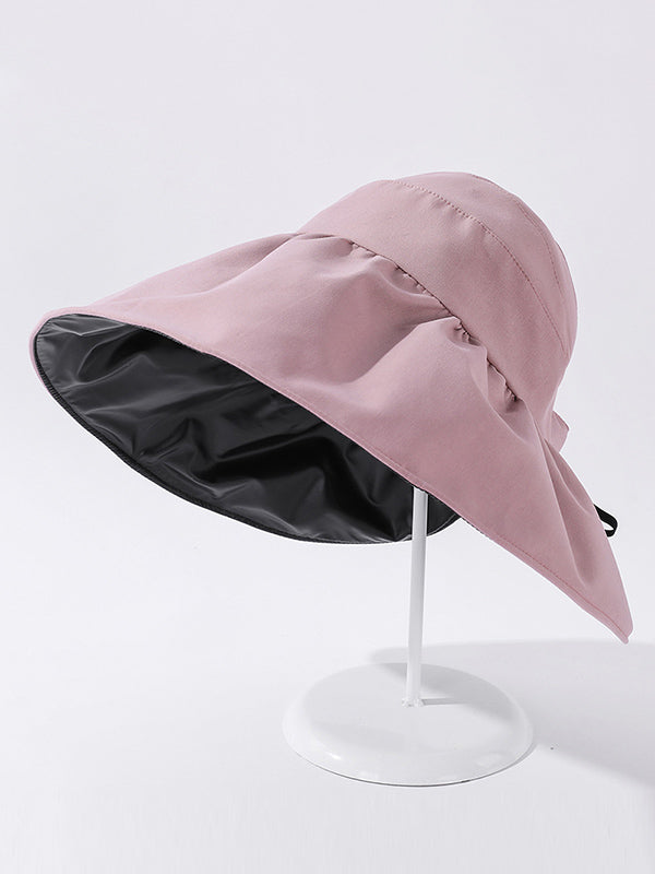 Casual Solid Color Hole Sun-Protection Hat