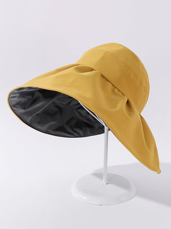 Casual Solid Color Hole Sun-Protection Hat