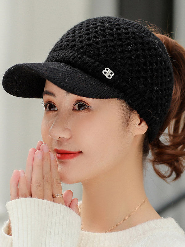 Original Solid Warm Hole Knitting Hat