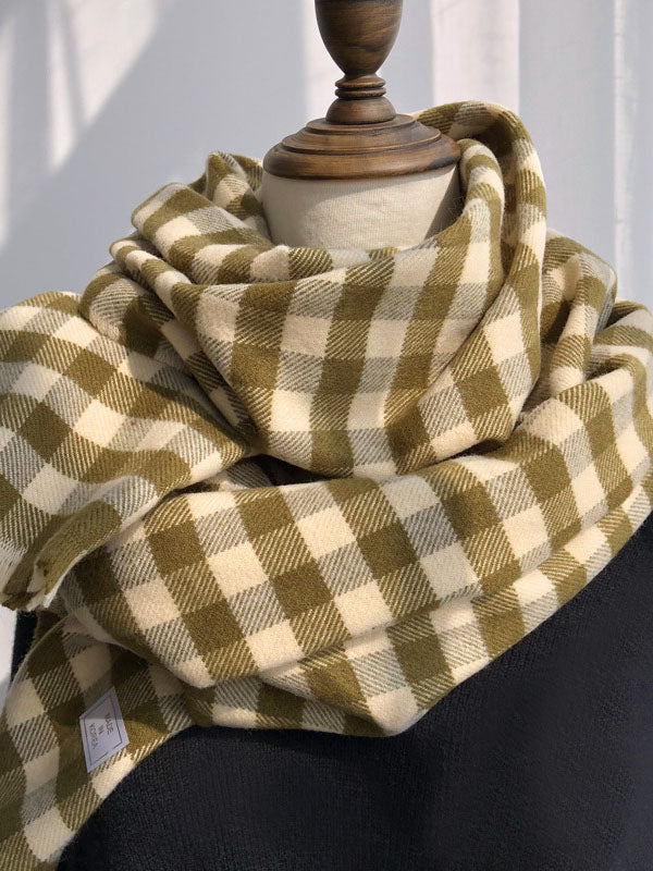 4 Colors Plaid Girlish Sweetness Scarf&Shawl