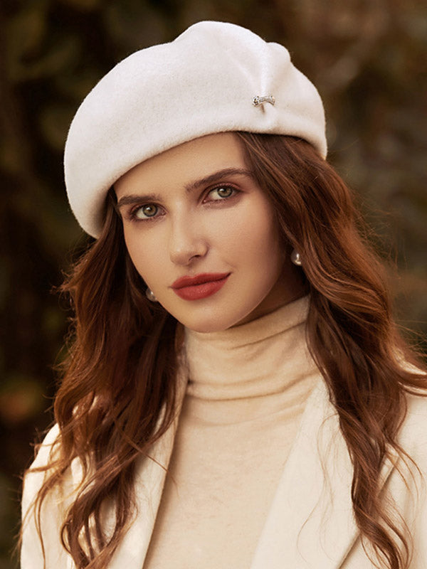 Simple 6 Colors Lamb Wool Beret Hat