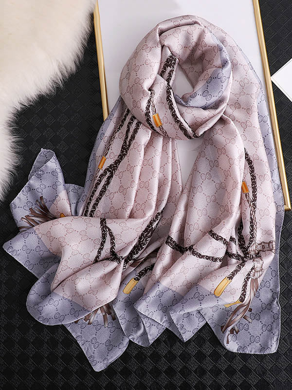 Original Warm Letter Print Slik Scarf