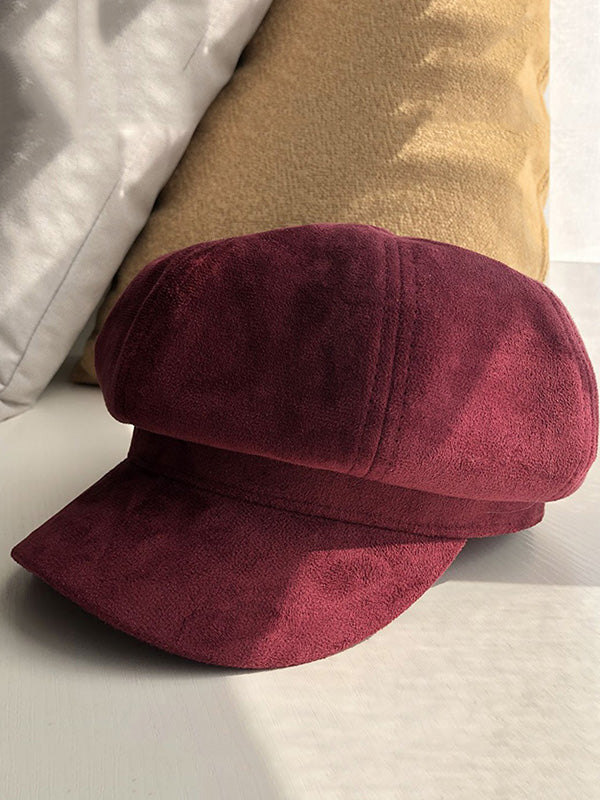 Casual Suede 9 Colors Beret Hat