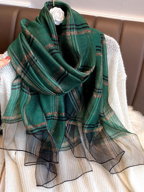 Personality Warm Striped Plaid Scarf