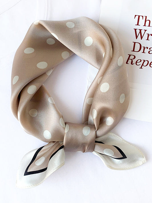 Polka-Dot Sun-Protection Small Square Scarf