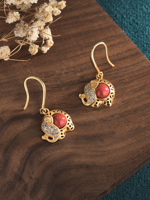 Vintage Elephant Shape Earrings Accessories