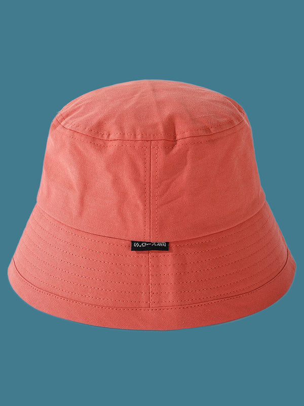 Casual Solid Color Wide Brim Fisherman Hat