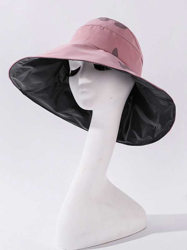 Casual Print Hole Split-Joint Sun-Protection Hat