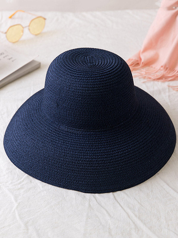 Leisure Long-Brim Sun-Protection Straw Hat