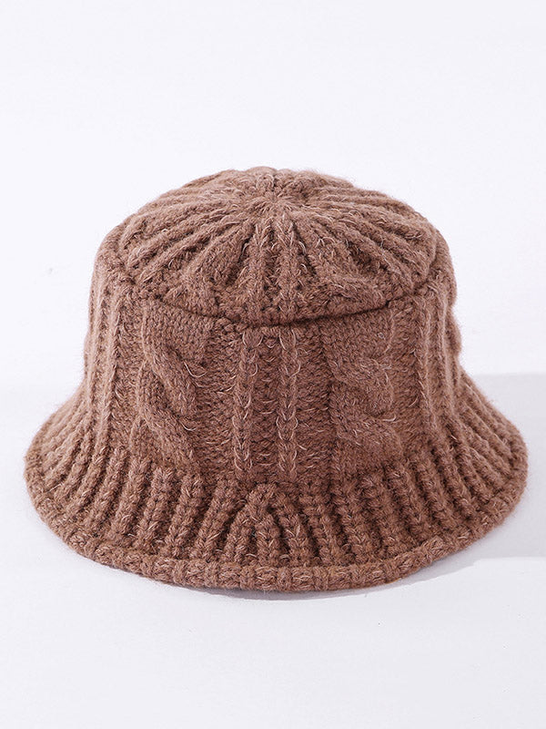 Original Solid Knitting Bucket Hat