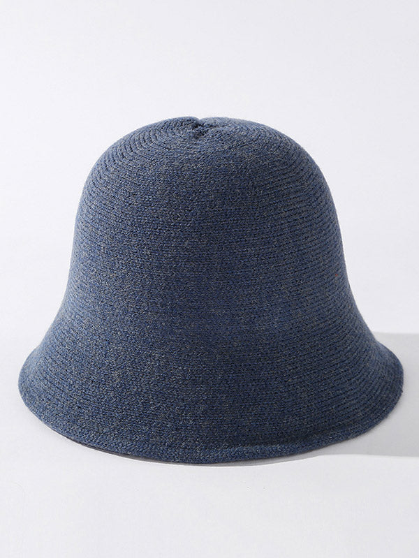 Original Solid Knitting Bucket Hat