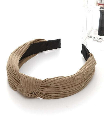 Solid Color Knot Headbands Hairband Hair Accessories Wide Side Hair Band