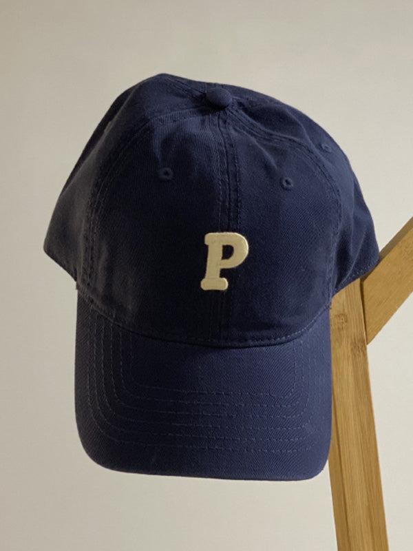 Sports Solid Color Letter Applique Baseball Cap