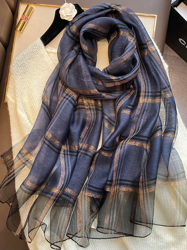 Personality Warm Striped Plaid Scarf