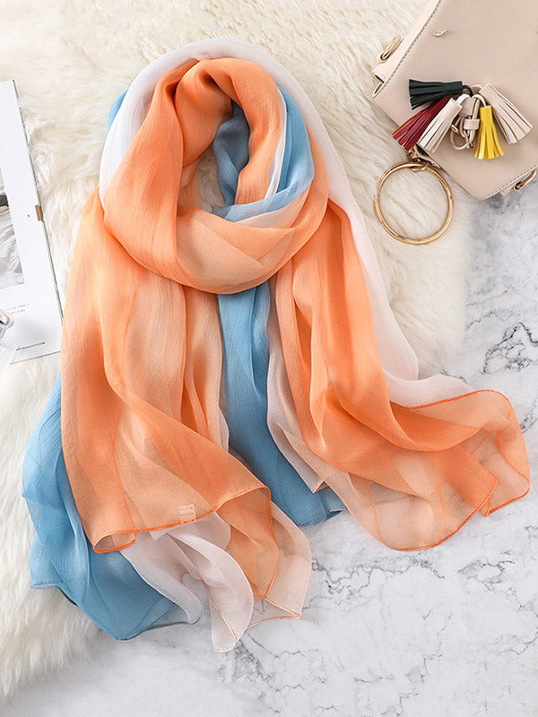 Original Gradient Split-Joint Shawl&Scarf