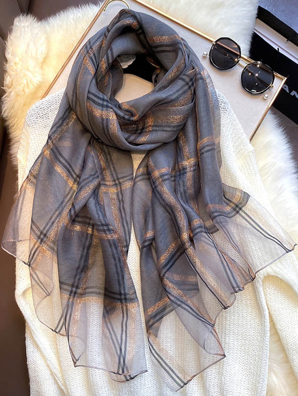 Personality Warm Striped Plaid Scarf