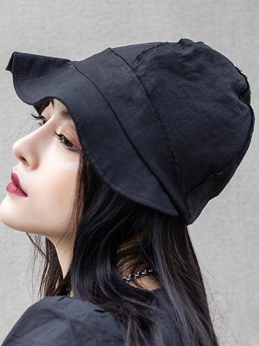 Summer Fringed Solid Bucket Hat