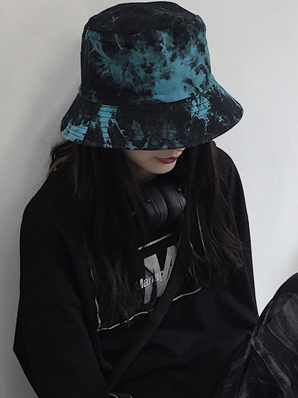 Cool Harajuku Tie-Dye Ink Fisherman Hat