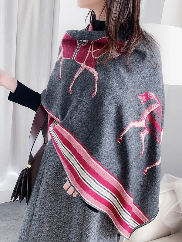 Original Warm Cartoon Print Shawl&Scarf