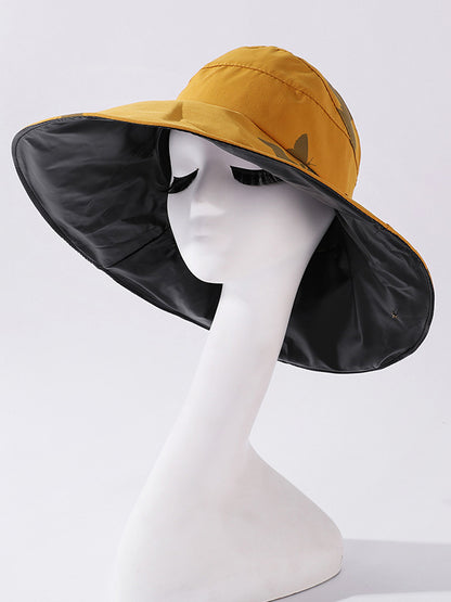 Casual Print Hole Split-Joint Sun-Protection Hat