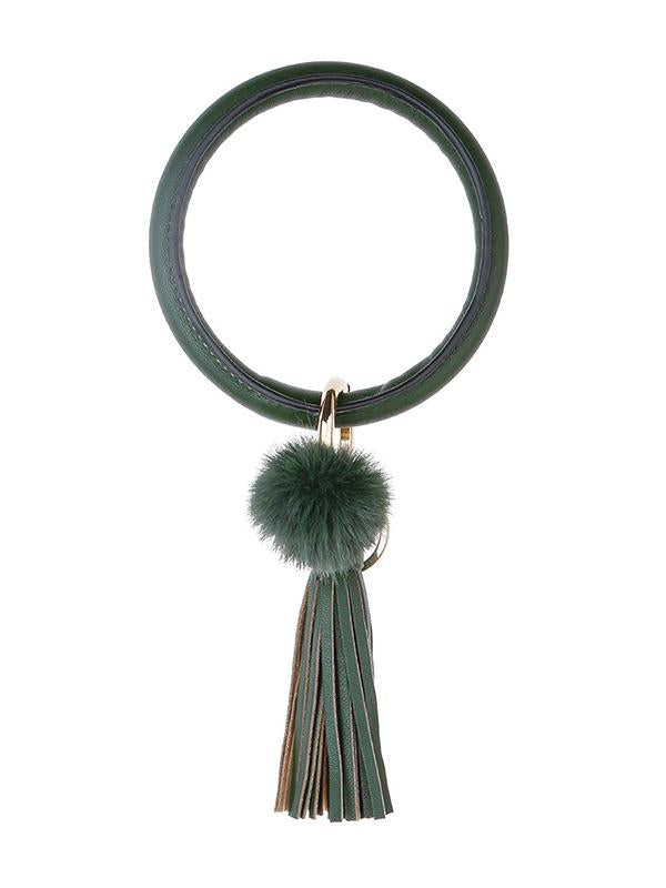 Big Circle Tassel Bracelet Keychain