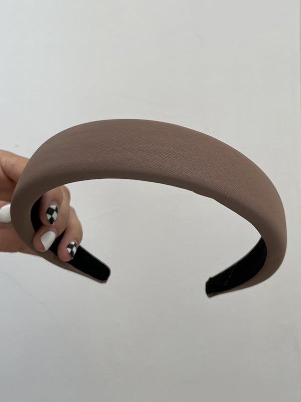 Fashion Solid Color Cloth Wide Hair Hoop Hair Accessories