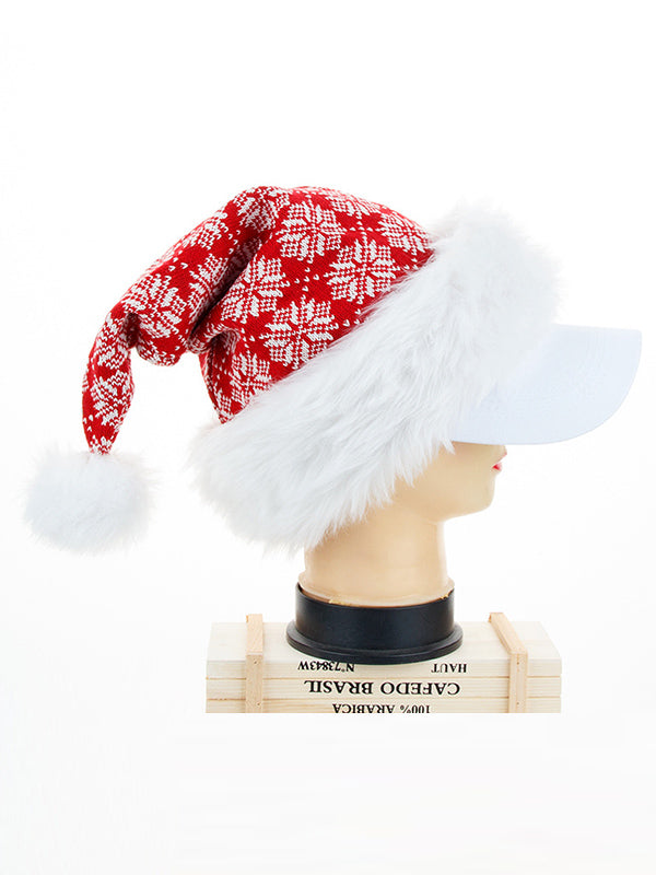 Christmas Knitting Velvet Hat