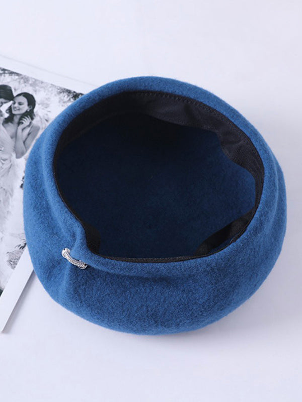 Simple 6 Colors Lamb Wool Beret Hat