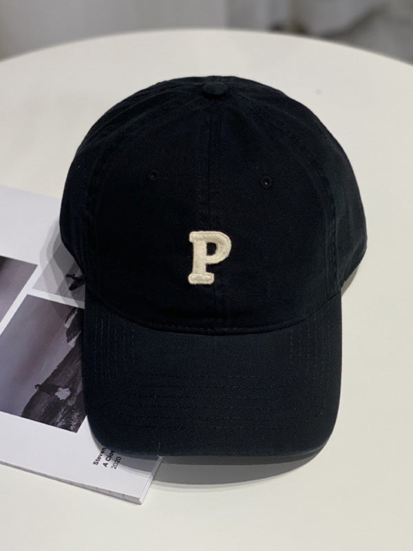 Sports Solid Color Letter Applique Baseball Cap