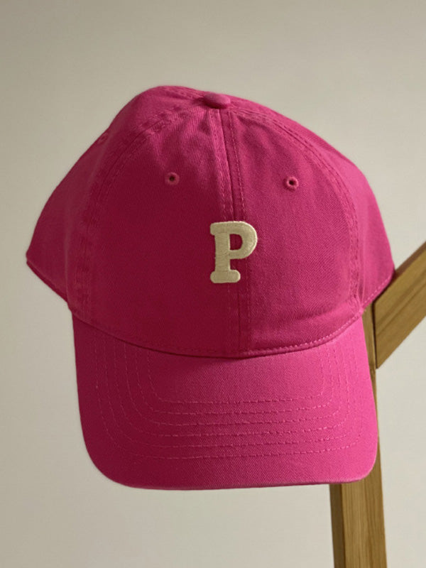 Sports Solid Color Letter Applique Baseball Cap