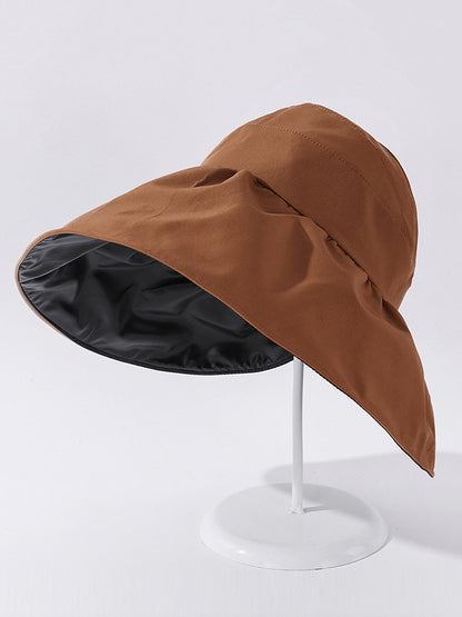 Casual Solid Color Hole Sun-Protection Hat