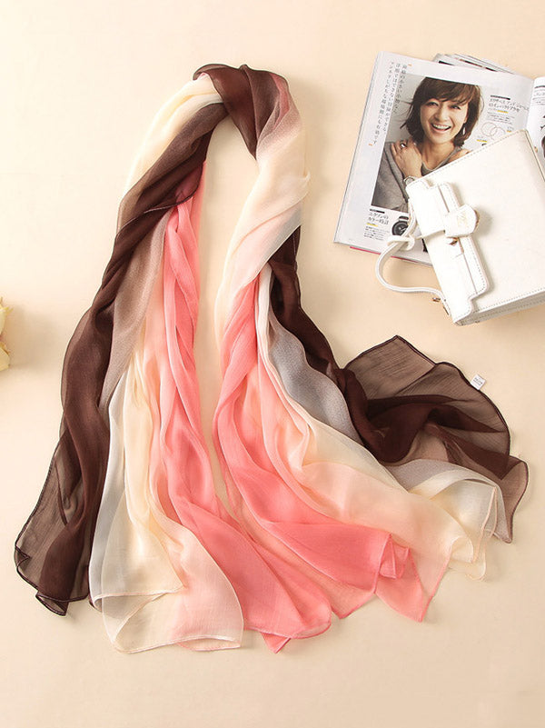 Original Gradient Split-Joint Shawl&Scarf