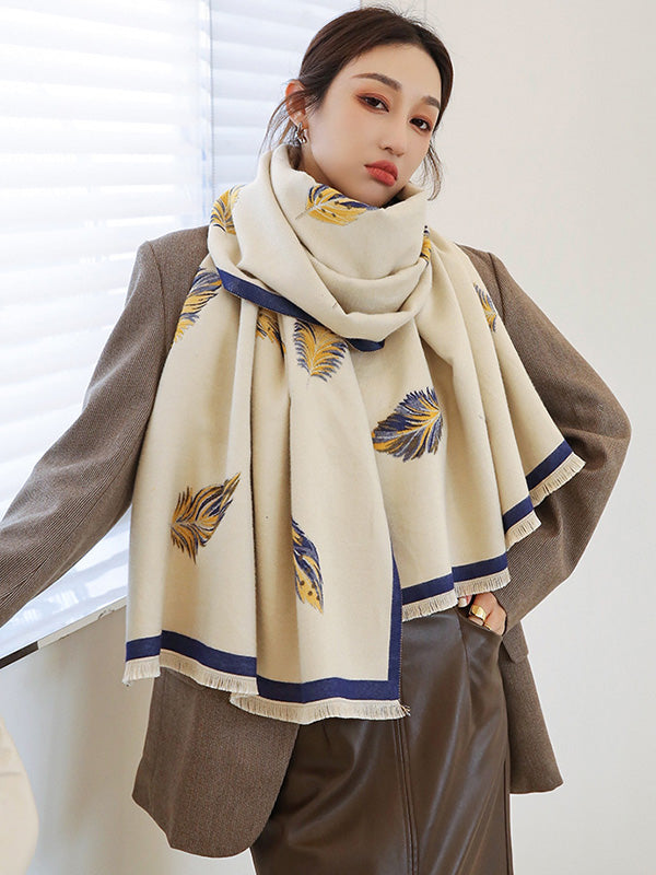 Urban Imitated Cashmere Feather Printed Shawl&Scarf