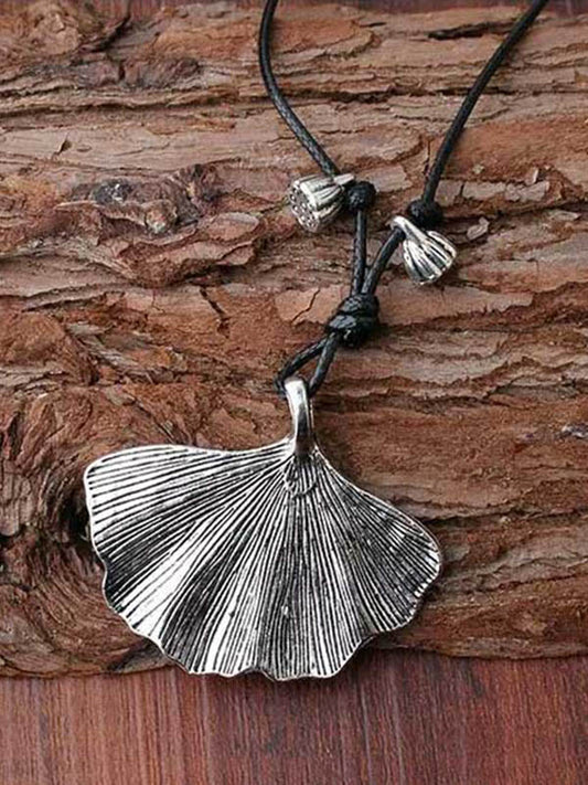 Artistic Retro Vintage Alloy Leaf  Necklace