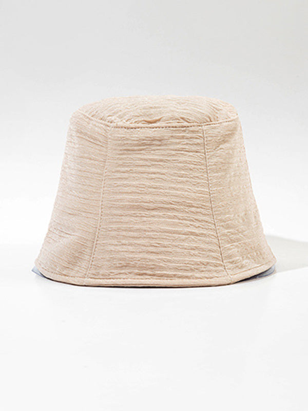 Original Solid Color Pleated Fisherman Hat