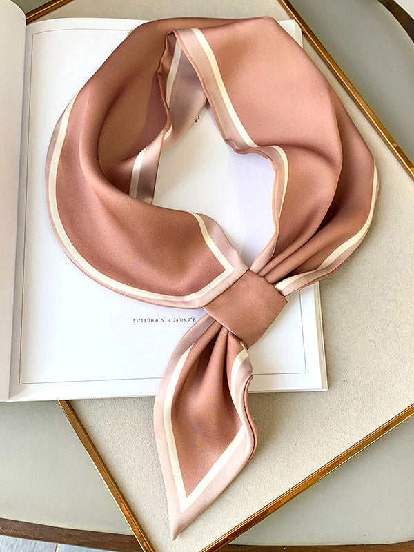 Original Solid Color Hair Band&Silk Scarf