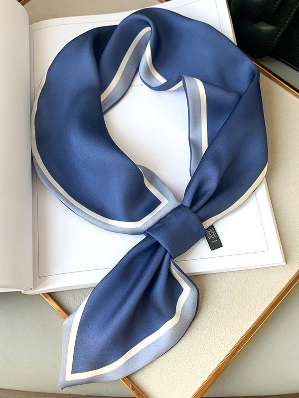 Original Solid Color Hair Band&Silk Scarf