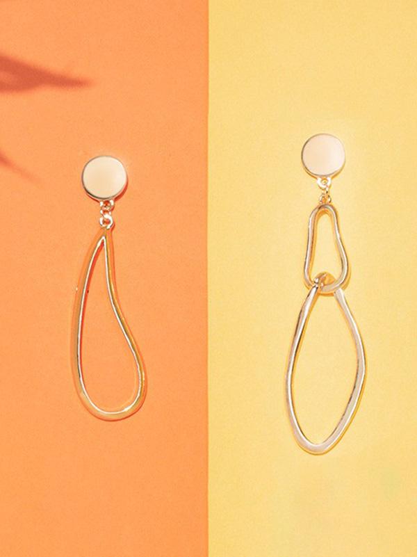 New Succinct Geometry Long Earring