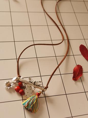 Fresh Bird Pendant Tasseled Necklace