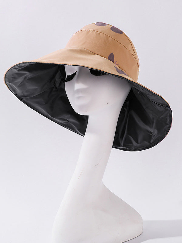 Casual Print Hole Split-Joint Sun-Protection Hat