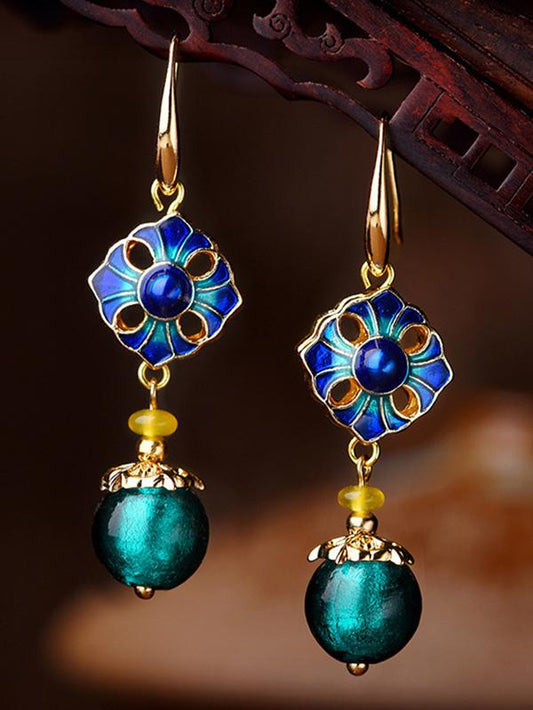 Glazed Cloisonne Eardrop