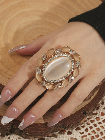 Fashion Diamond Hollow Vintage Adjustable Ring