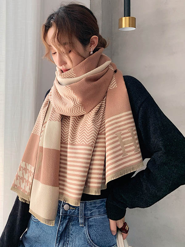 Imitation Cashmere Printed Double-Side Shawl Scarf