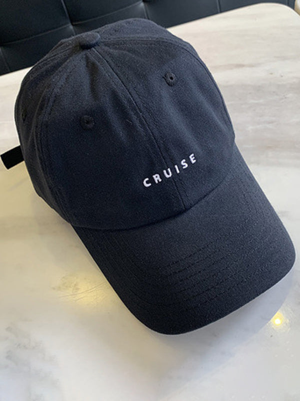 Casual Solid Color Embroidered Baseball Cap