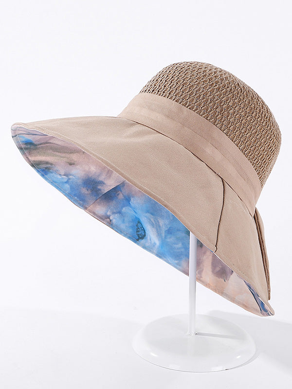 Casual Split-Joint Knitting Bow-Embellished Fisherman Hat