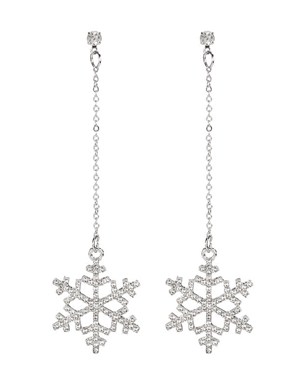 Stylish Snowflake Tassel Eardrop Earrings